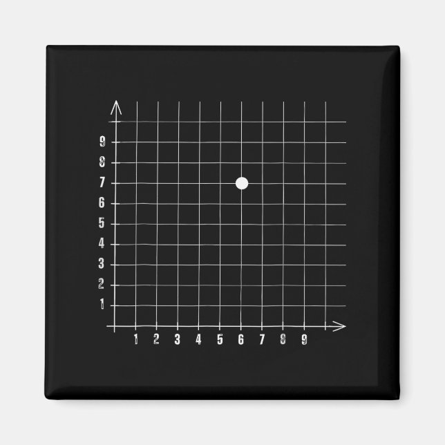 Coordinate (6,7) Funny Math Teacher 67 Math Lover  Magnet (Vorne)