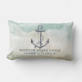 Coordinated of Coastal Beach House Nautical Family Lendenkissen