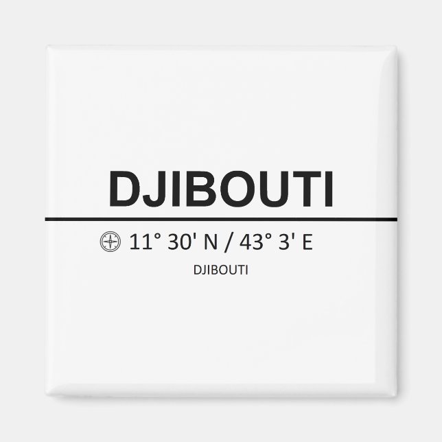 Coordinates Dschibuti Magnet (Vorne)