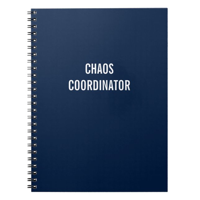 Coordinateur Chaos Chef de projet Carnet (Devant)