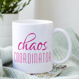 Coordinateur Chaos Script rose Café Mug