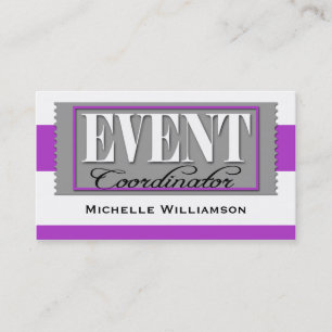 Coordinateur de l'événement Billet Purple Cartes d
