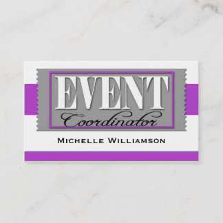 Coordinateur de l'événement Billet Purple Cartes d
