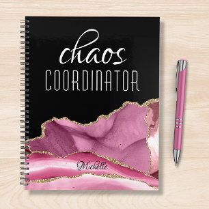 Coordinateur du Chaos Girl Pink Gold Marble Nom