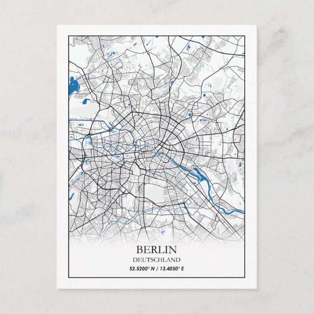 Coordonnées de la carte de la ville Berlin Deutsch (Devant)