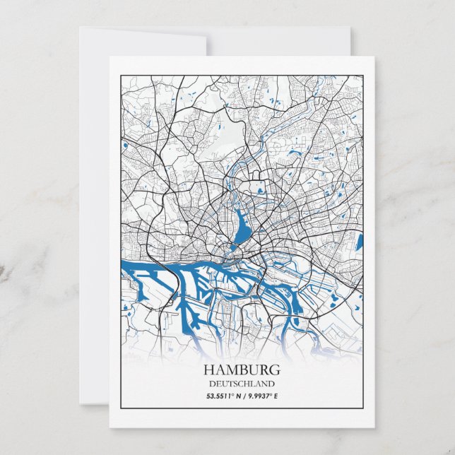 Coordonnées de la carte de la ville de Hambourg Al (Devant)