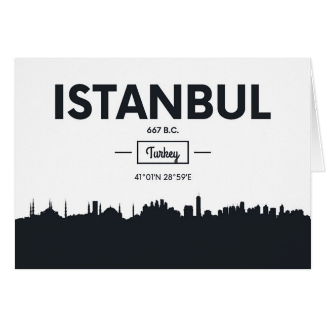 Coordonnées de ville d'Istanbul, Turquie | (Devant horizontal)