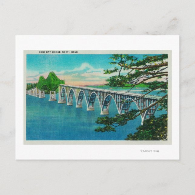Coos Bay Bridge in North Bend, Oregon Postkarte (Vorderseite)