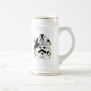 Coote Familienwappen Bierglas