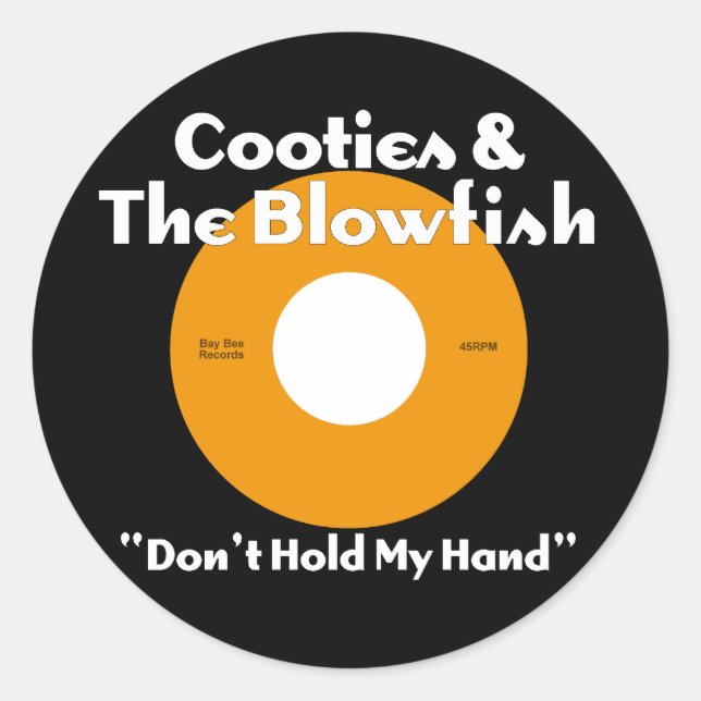 Cooties & Blowfish Orange Runder Aufkleber (Vorderseite)