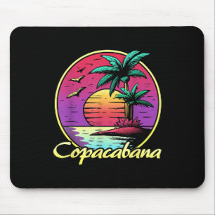 Copacabana. 80er Palm Sunset. Tropical Beach Summe Mousepad