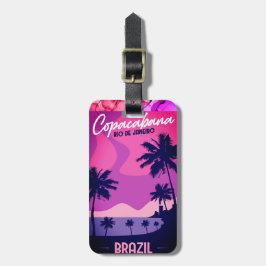 Copacabana Beach, Rio De Janeiro Luggage Tag Gepäckanhänger