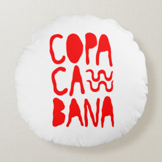 Copacabana Beach Rundes Kissen