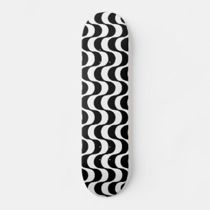 Copacabana-Bürgersteig, Schwarzweiß-Skate-Tafel Skateboard