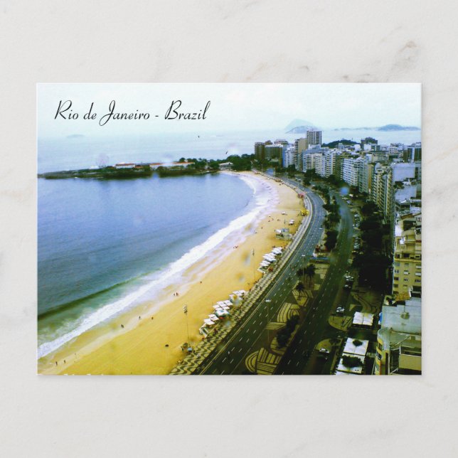 Copacabana Kurve, Rio de Janeiro, Brasilien Postkarte (Vorderseite)
