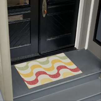 Copacabana Retro Wave Pattern Door Mat Fußmatte