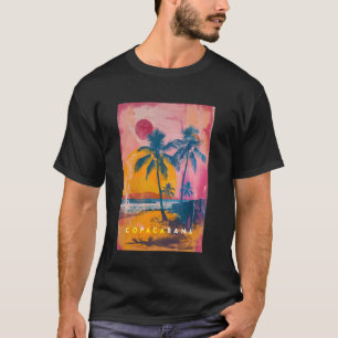 Copacabana Rio de Janeiro Brasilien Retro Beach Su T-Shirt