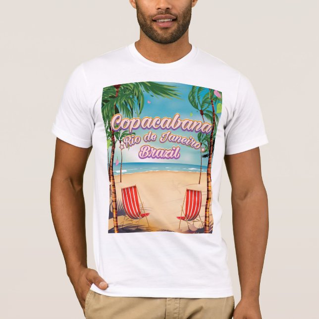 Copacabana, Rio de Janeiro - ein Strandposter T-Shirt (Vorderseite)