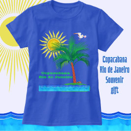 Copacabana Rio de Janeiro Palmen und Sonnenschein T-Shirt