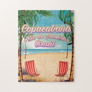 Copacabana, Rio de Janeiro Reise Strandposter