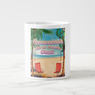 Copacabana, Rio de Janeiro Reise Strandposter Jumbo-Tasse