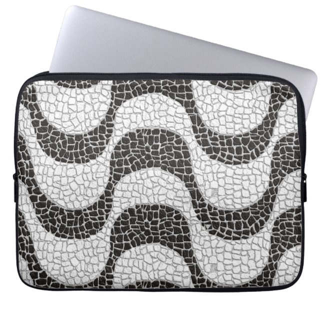 Copacabana Sidewalk Brazilian pattern Laptopschutzhülle (Vorderseite)