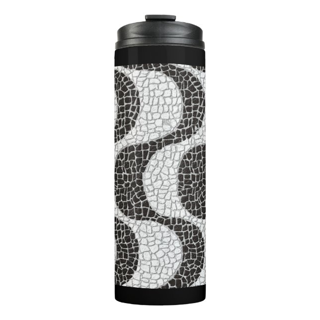 Copacabana Sidewalk Brazilian pattern Thermosbecher (Vorderseite)
