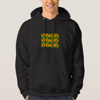 Copacabana sidewalk in green and yellow hoodie
