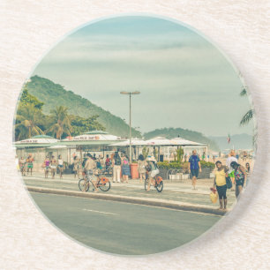 Copacabana Sidewalk Rio de Janeiro Brasilien Sandstein Untersetzer