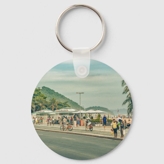Copacabana Sidewalk Rio de Janeiro Brasilien Schlüsselanhänger (Vorderseite)