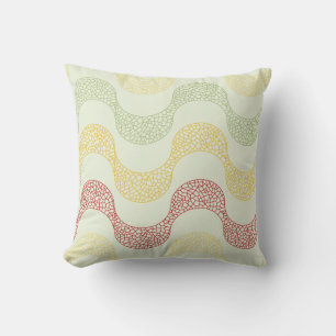 Copacabana Sidewalk Wave Pattern Throw Kissen