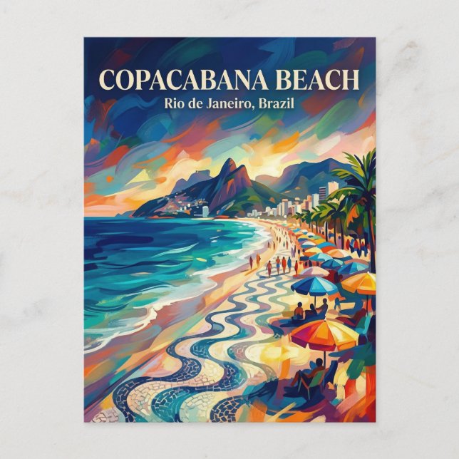 Copacabana-Strand Brasilien Postkarte (Vorderseite)
