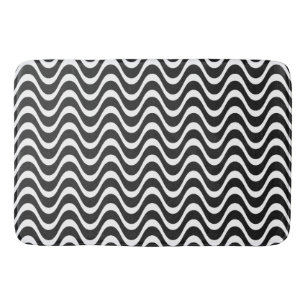 Copacabana Waves Abstrakte Kunst Badematte