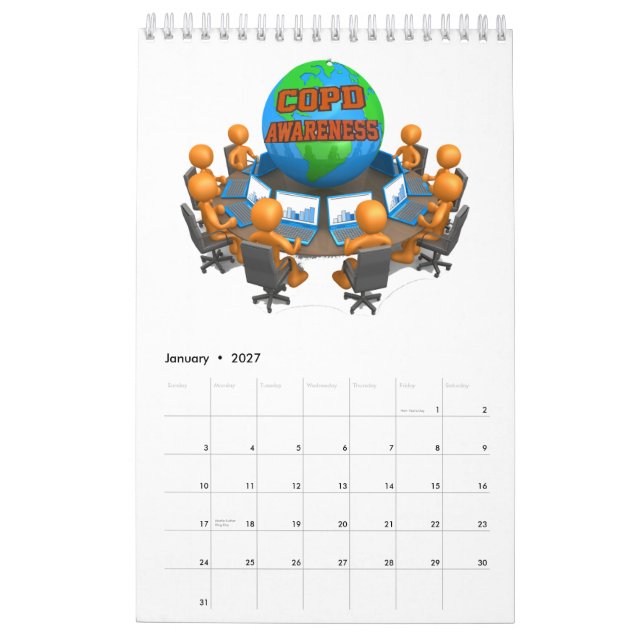 COPD AWARENESS 2021 KALENDER (Jan 2027)