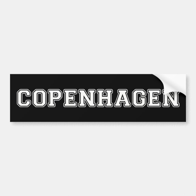 Copenhagen Denmark Autoaufkleber (Vorne)