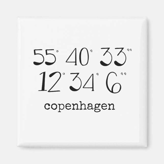 Copenhagen Denmark Magnet (Vorne)