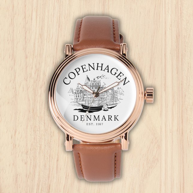 Copenhagen Denmark vintage Landscape Armbanduhr (Von Creator hochgeladen)
