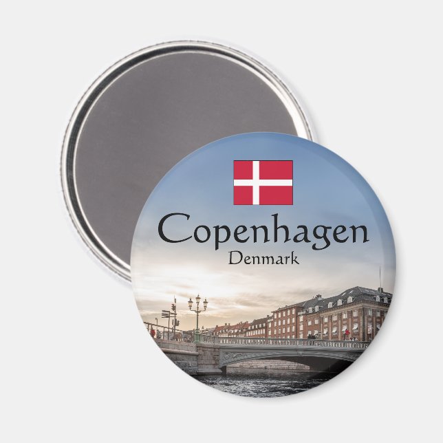 Copenhagen Souvenir Magnet (Vorderseite/Rückseite)
