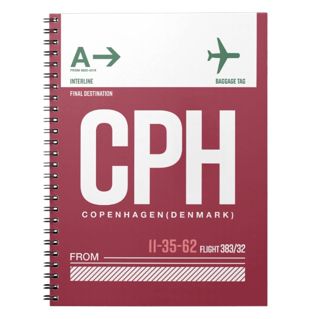Copenhagen - Travel Journal Notizblock (Vorderseite)