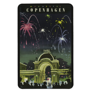 Copenhagen Vintage Travel Magnet