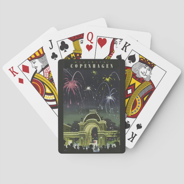 Copenhagen Vintage Travel Spielkarten (Rückseite)