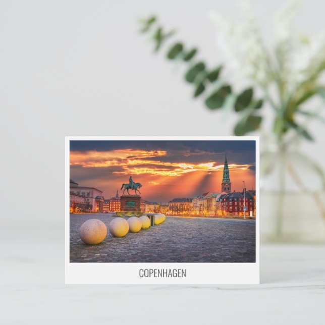 Copenhague, Danemark carte postale voyage (Debout devant)