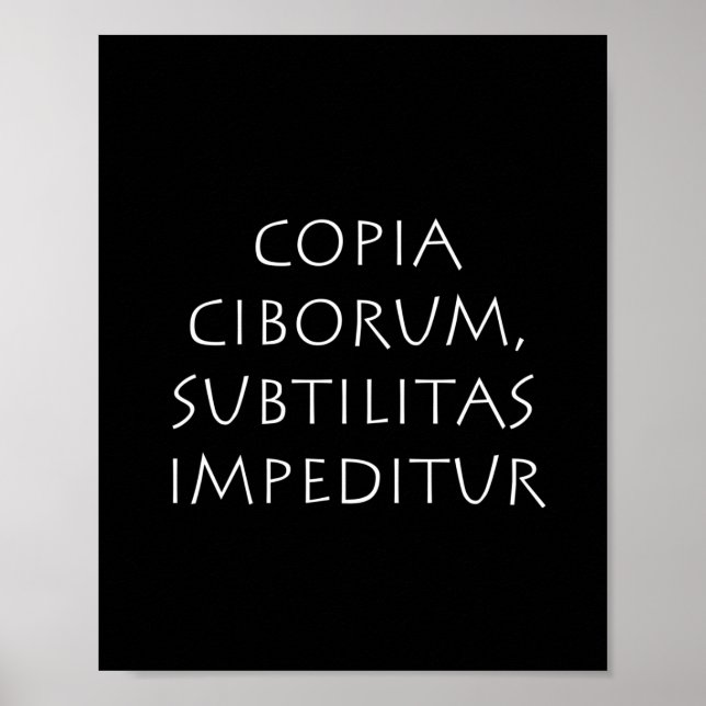 Copia ciborum subtilitas hemeditur poster (Vorne)