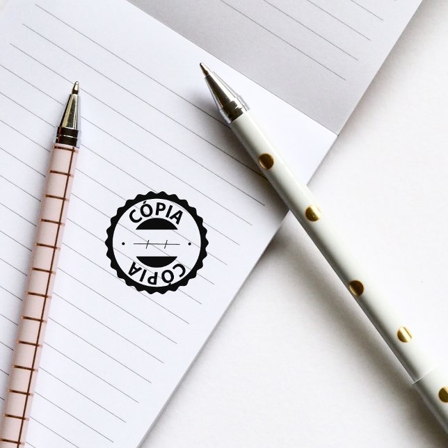 Cópia, Tampon portugais en caoutchouc (Créateur téléchargé)