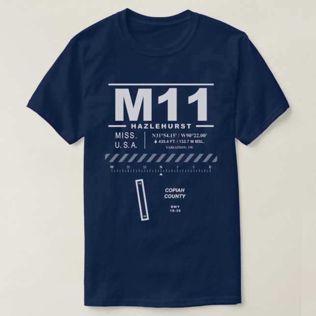 Copiah Landkreis Airport M11 T - Shirt (Design vorne)
