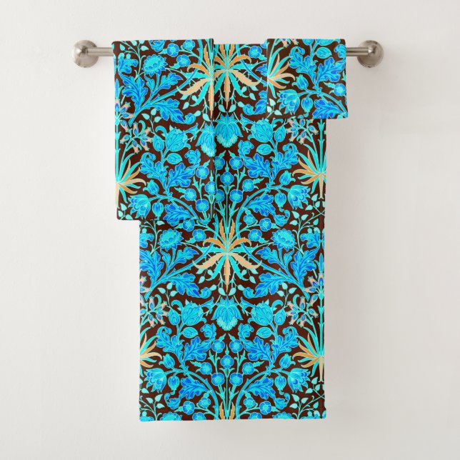 Copie, Aqua et brun de jacinthe de William Morris (En situation)