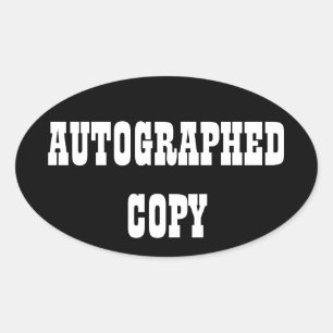 Copie autographiée - Stickers ovale (#10)