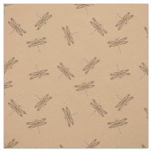Copie Brown de libellule du tissu   de motif de