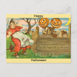 Copie de la carte postale Halloween vintage : Citr