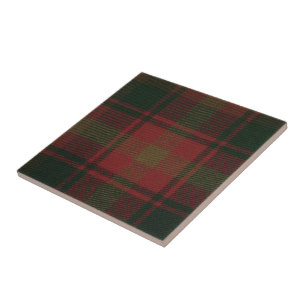 Copie de tartan de feuille d'érable sur le carreau